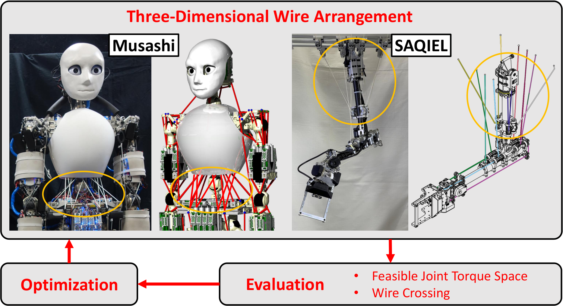 Design Optimization of Three-Dimensional Wire Arrangement Considering Wire Crossings for Tendon-driven Robots — 論文の図版
