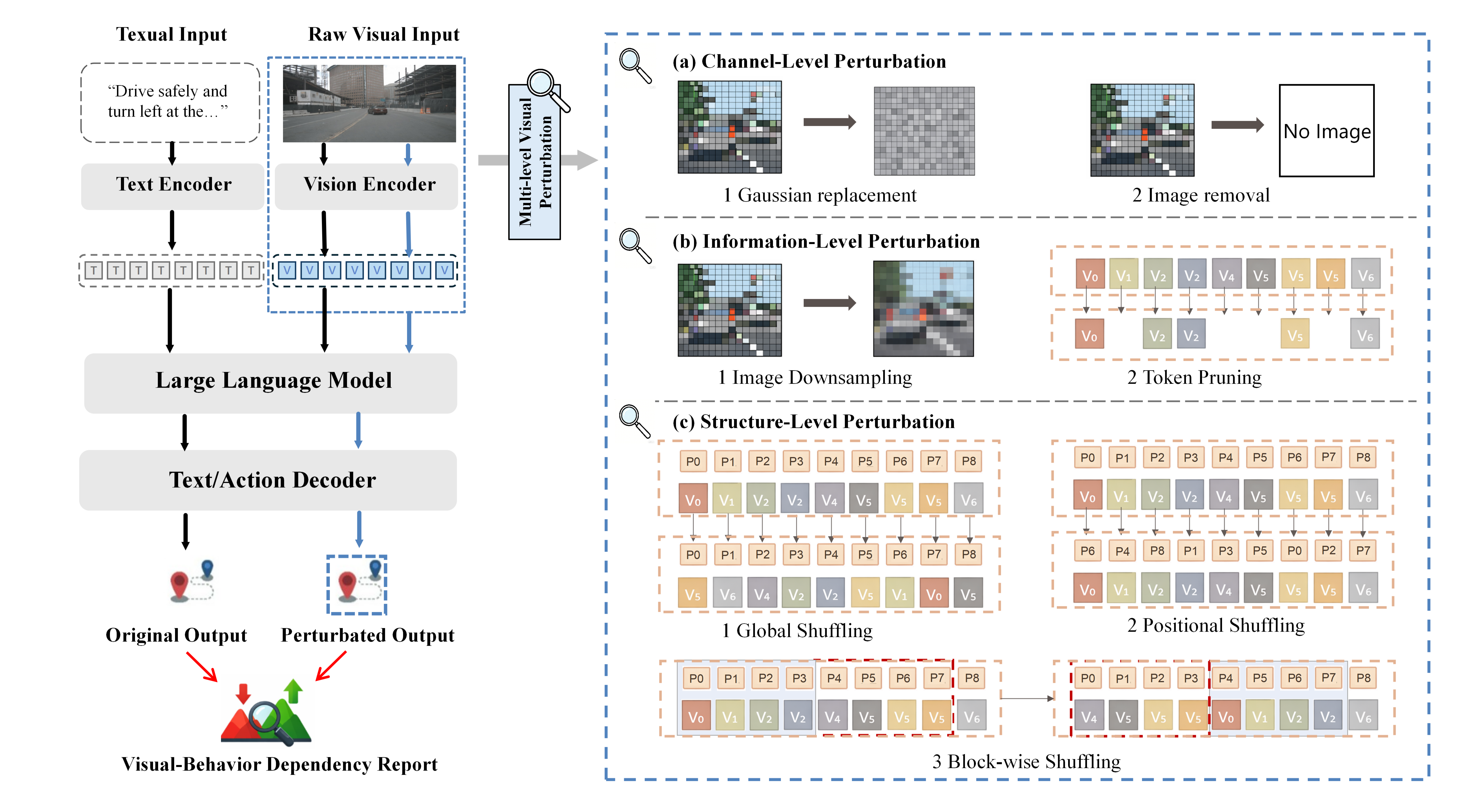 Multi-Level Visual Perturbation Framework — 論文の図版