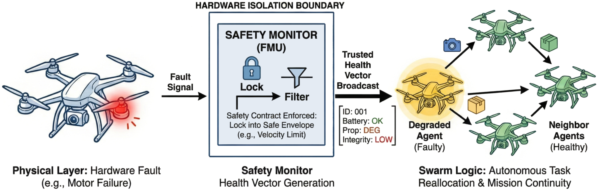 Safety-Driven Architectural Framework for Fail-Operational Drone Swarms — 論文の図版